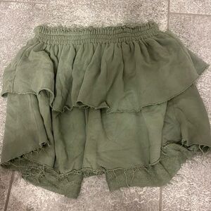 AERIE GREEN SWEAT SKIRT